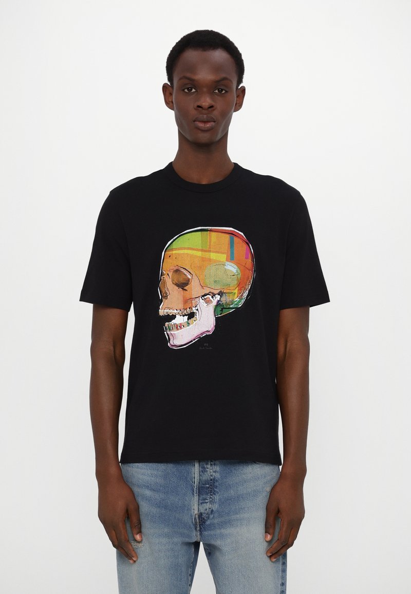 PS Paul Smith - SKULL - T-shirt imprimé - black, Agrandir
