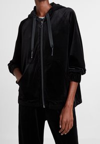 Desigual Sudadera con cremallera - black