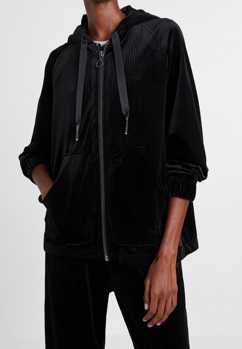 Desigual Sudadera con cremallera - black