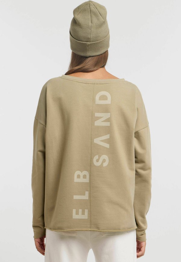 MIT HALBTRANSPARENTEM LOGO RIANE - Sweatshirt - olive