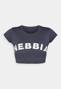 SHORT SLEEVE CROP TOP - Printtipaita - grey