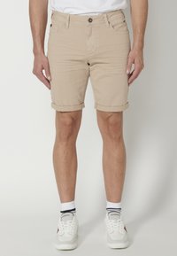Koroshi BERMUDA STRETCH REGULAR COLORS BERMUDA STRET - Jeansshorts - beige
