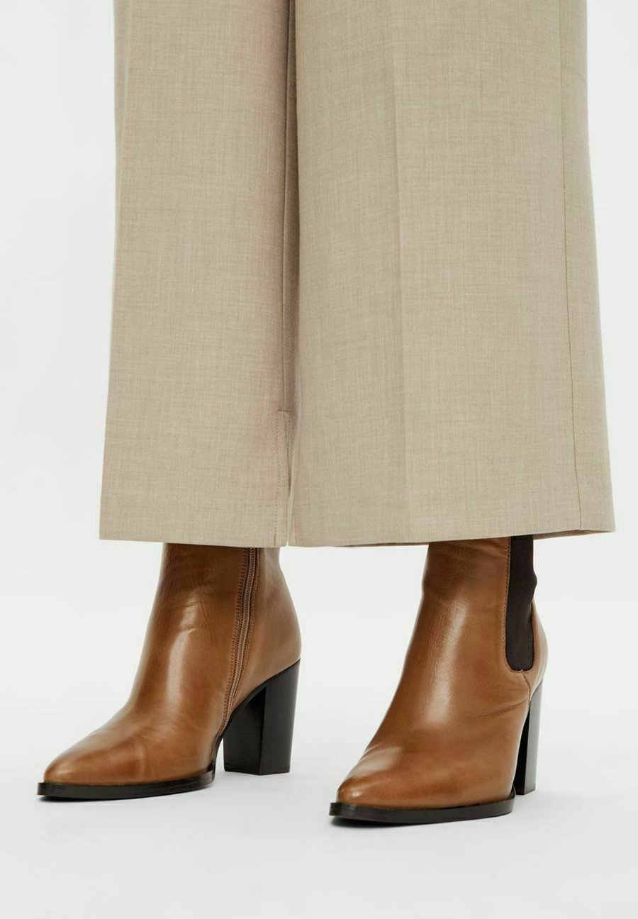 Bianco BIAJUDIA - Enkellaarsjes met hoge hak - beige/Beige - Zalando.nl