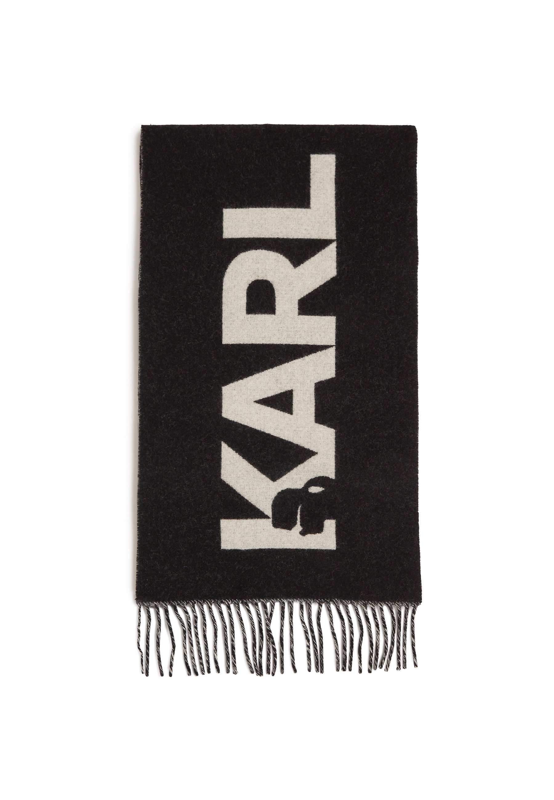 KARL LAGERFELD ESSENTIAL SCARF - Scarf - black/white/black