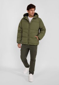 RESPECT QUILTED WITH ZIPPED POCKETS - Winter jacket - khaki