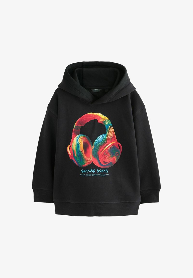 Next HEADPHONES GRAPHIC - REGULAR FIT - Felpa con cappuccio - black