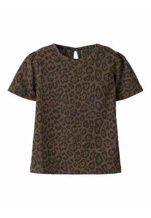 Name it, TOP LEOPARD - T-shirt imprimé - chocolate brown