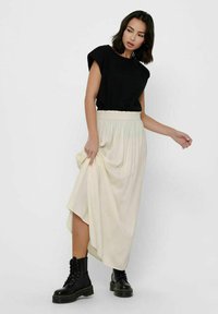ONLY ONLVENEDIG PAPERBAG LONG SKIRT - Maxirok - ecru
