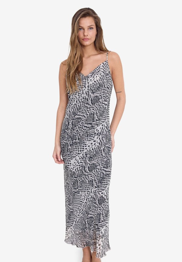 NMAMIRA SINGLET - Maxikleid - eggnog aop snake