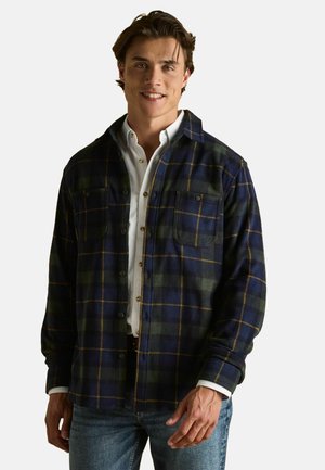 REGULAR FIT - Fleecejacke - navy check