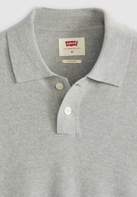 SWEATER KNIT POLO - Polo - linen seed stitch mi