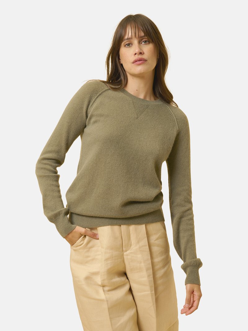 Just Cashmere Trui kaki
