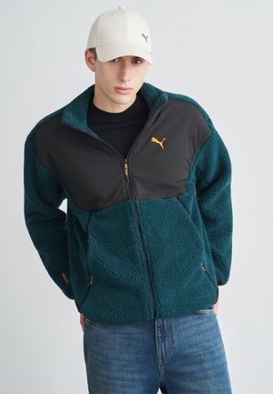 SOFT TOUCH RELAXED JACKET - Fleecejas - green terrain/black