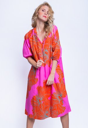Day dress - pink red flowers