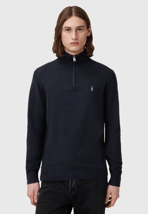 KILBURN ZIP FUNNEL - Strickpullover - navy blue