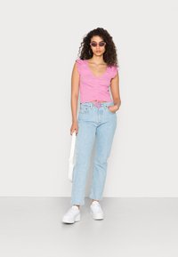 Pieces PCTEGAN CROP TIE - T-shirt básica - cyclamen