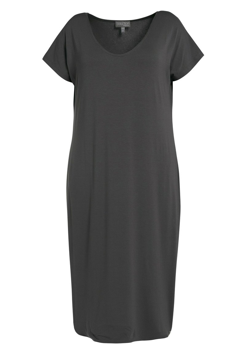 Damen Freizeitkleider | Ulla Popken Jerseykleid schiefer/dunkelgrau - WL61781 Damen Freizeitkleider | Ulla Popken Jerseykleid schiefer/dunkelgrau - WL61781