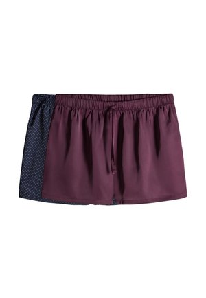 REGULAR FIT - 2 PACK - Nattøj bukser - burgundy/navy polka dot