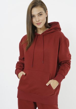 OVERSIZED UNISEX LOOSE FIT ELEVATE - Kapuzenpullover - burgundy
