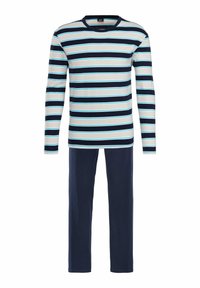 H.I.S SET - Conjunto de pijama - navy beige navy hellblau gestreift