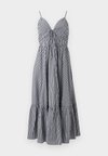 GINGHAM MIDI DRESS - Φόρεμα ημέρας - black/white