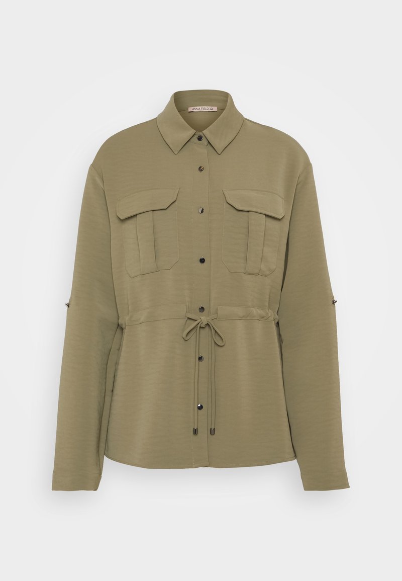 Anna Field Tall Overhemdblouse olijfgroen Anna Field Tall Overhemdblouse olijfgroen