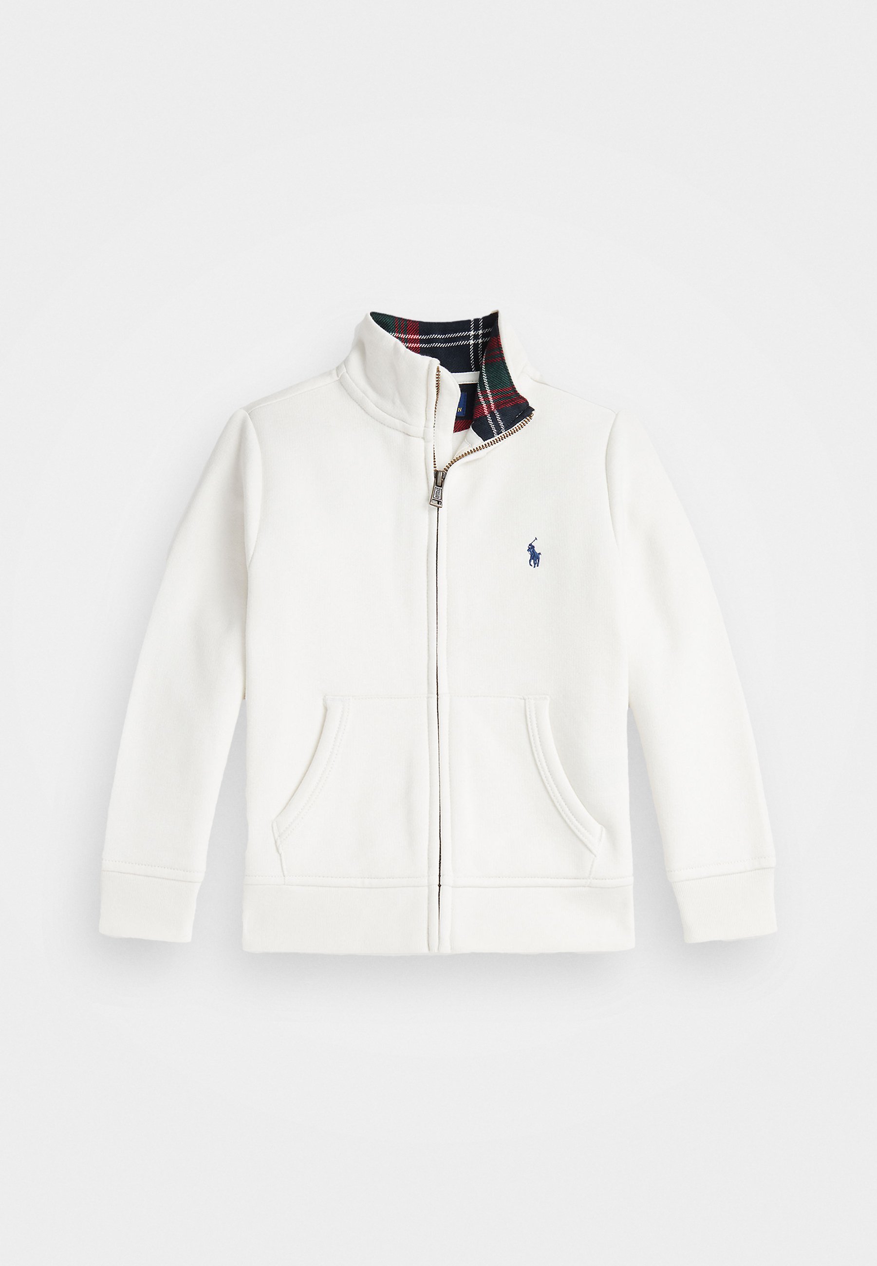 Hoodie Jacket Zip Up White Sweater Polo Ralph Lauren BRUSHED