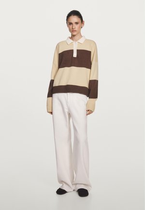 STRIPED SWEATER - Long sleeved top - yellow