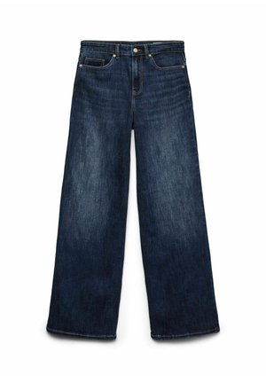 Vero Moda, WIDE-FIT JEANS VMOLIVIA HIGH RISE WIDE LEG FIT JEANS - Leveälahkeiset - dark blue denim