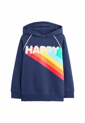 BY JOOLS RAINBOW HAPPY - REGULAR FIT - Mikina s kapucňou - navy