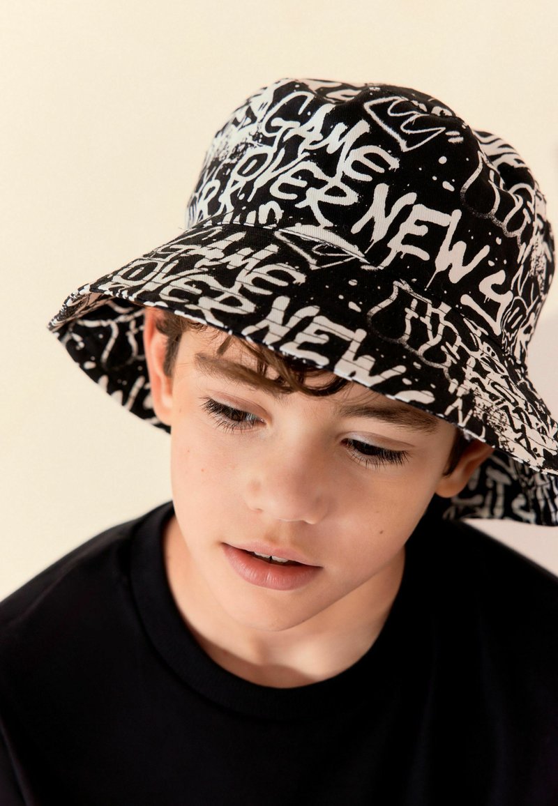 Next BUCKET - REGULAR FIT - Chapeau - monochrome grafitti