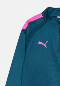 Puma TEAMLIGA ZIP JR UNISEX - Maglietta a manica lunga - ocean tropic/electric lime