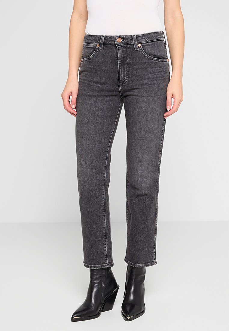 Wrangler Bootcut jeans antraciet gemêleerd