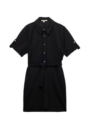 Koton POLO NECK MINI - Vestido camisero - black