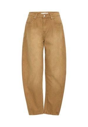 PULZ, PZDORIT HW BARREL LEG - Vaqueros baggy - sudan brown