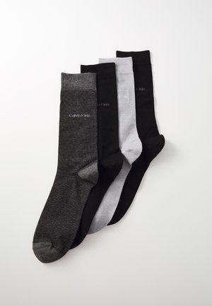 Calvin Klein Underwear MEN SOCK LOGO GIFTBOX 4PACK - Calze - black/grey combo