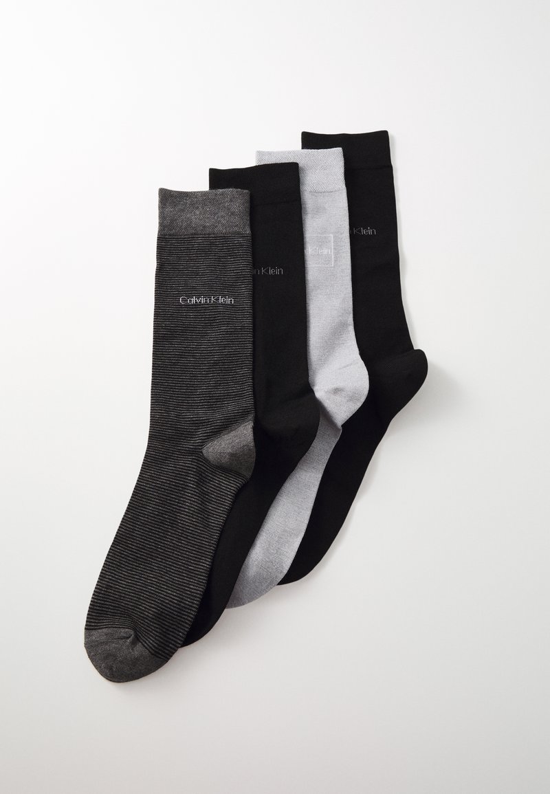 Calvin Klein Underwear MEN SOCK LOGO GIFTBOX 4PACK - Čarape - black/grey combo