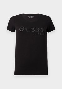 SCRIPT TEE - Print T-shirt - jet black