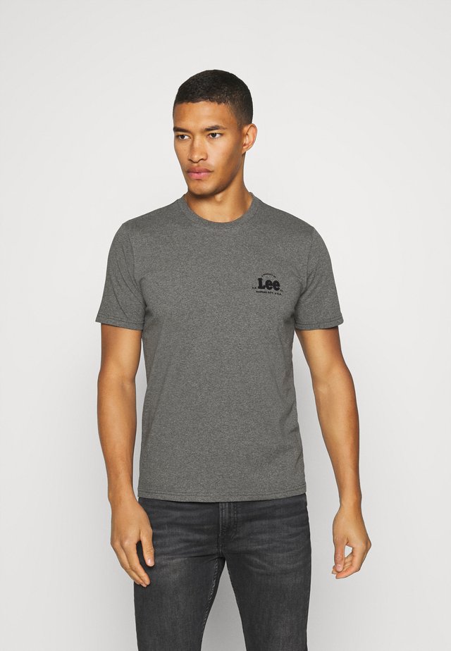 TONAL FLOCK LOGO TEE - Print T-shirt - dark grey