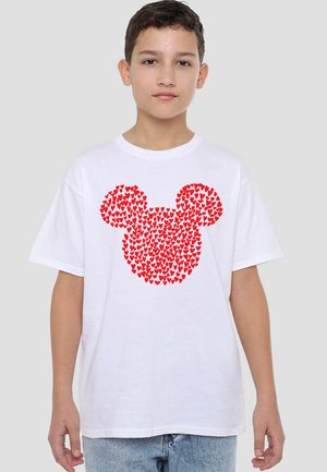 MICKEY MOUSE VALENTINE'S DAY HEART EARS SILHOUETTE - Print T-shirt - white