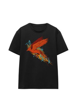 Cotton Soul, HARRY POTTER FAWKES THE PHOENIX IN FLIGHT - Print T-shirt - black