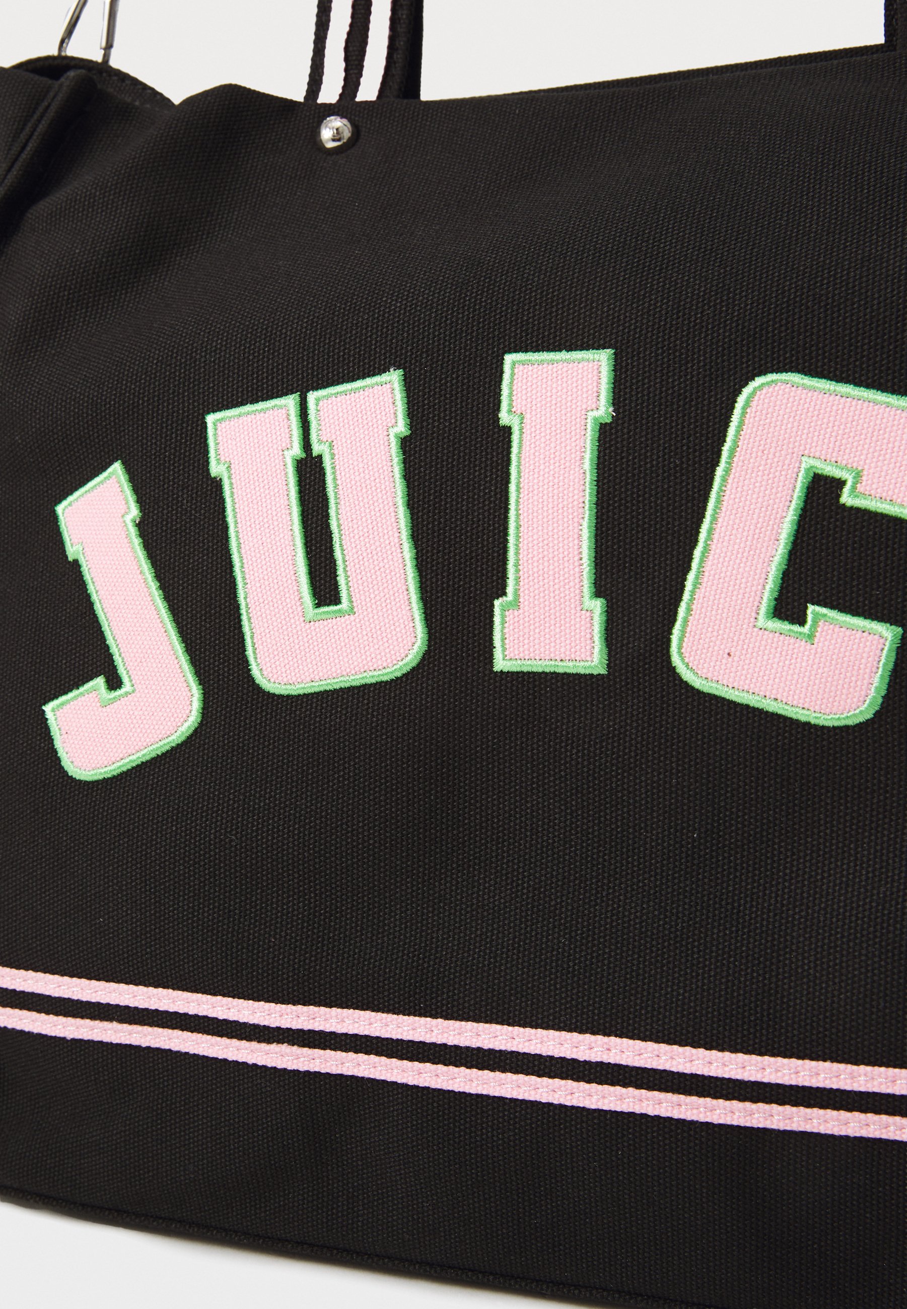 Juicy Couture IRIS PATCH LARGE - Tote bag - black/pink/black