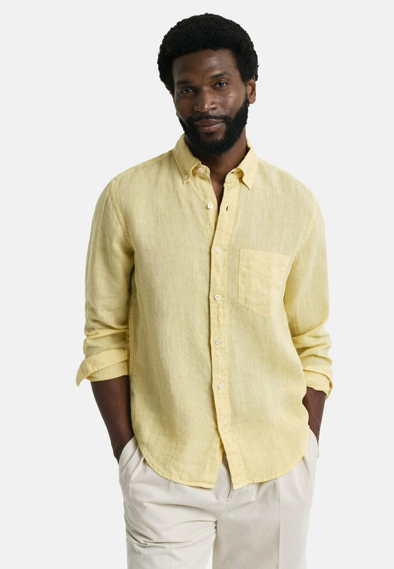 GANT REG DYED  - Camicia - dusty light yellow