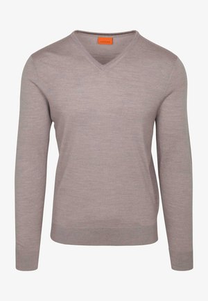 Suitable V-NECK - Trui - beige grijs