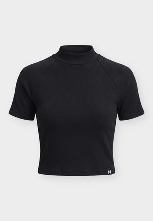Under Armour, RIVAL MOCK TEE - T-shirts basic - ultimate black/white