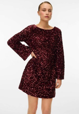 VMLAILA LS SEQUIN BOW EXP - Cocktailjurk - fudge