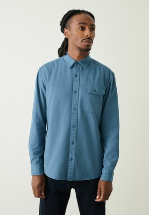 LONG SLEEVE GARMENT DYED OXFORD - Overhemd - blue