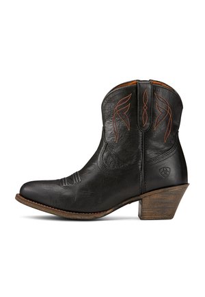 Cowboy/biker ankle boot - old black