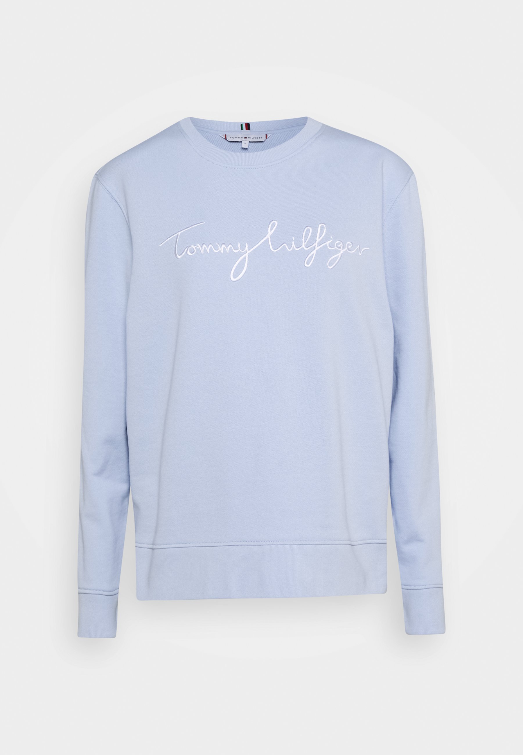 light blue graphic sweatshirt