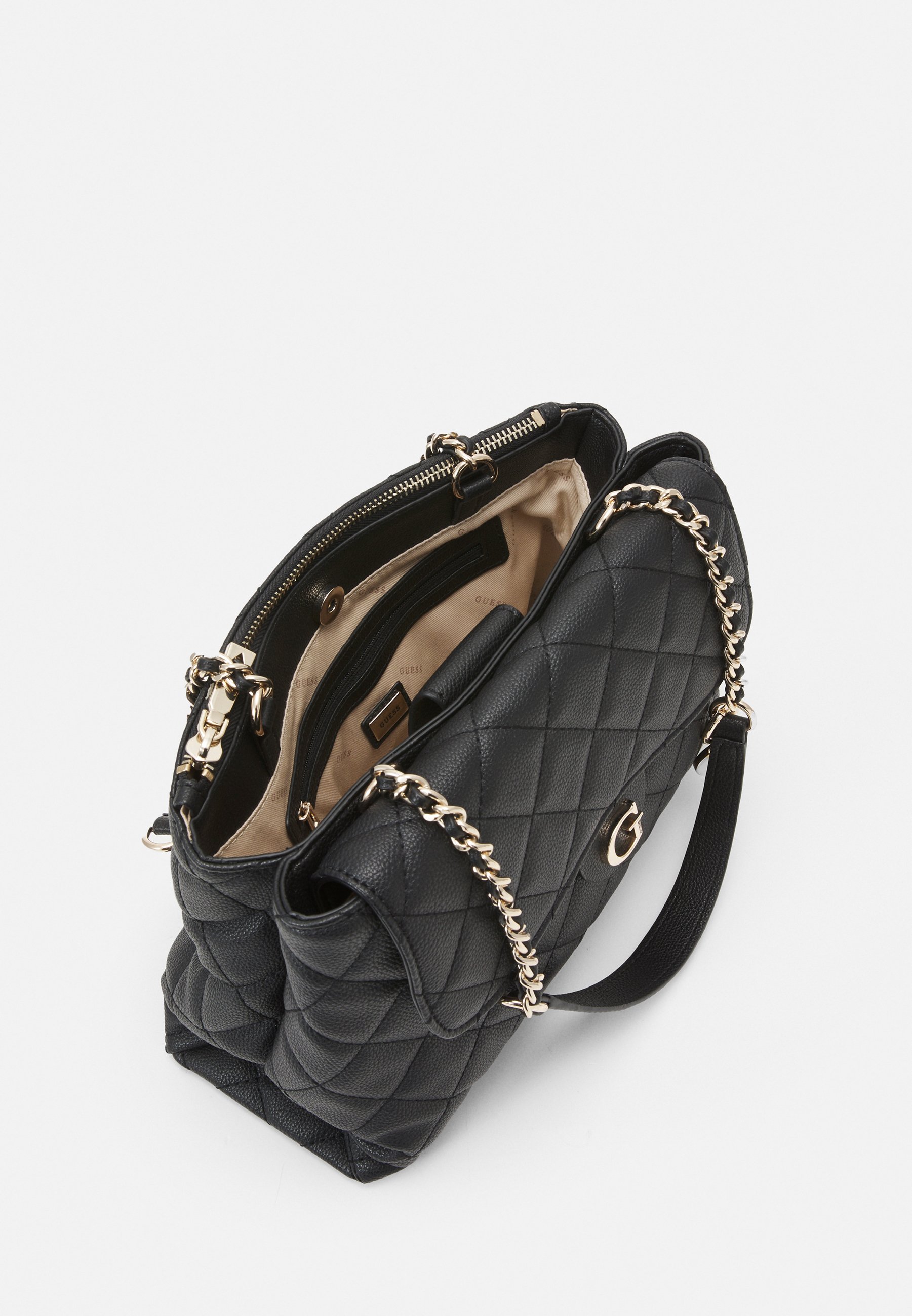 Guess GILLIAN HIGH SOCIETY SATCHEL - Bolso de mano - black/negro -  Zalando.es
